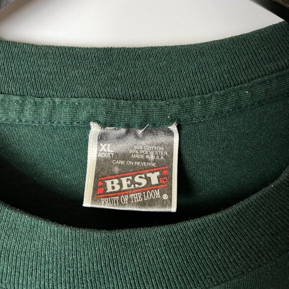 90s Huntsville Texas Native Design Shirt L Forest Green USA Vintage Tee - Picture 14 of 16